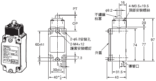 D4B-[]N 外觀尺寸 7 