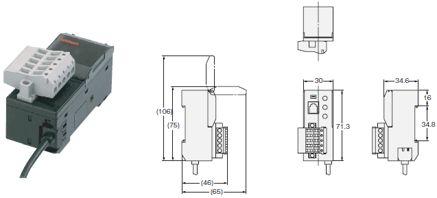 E3X-DRT21 / SRT21 / CIF11 外觀尺寸 5 