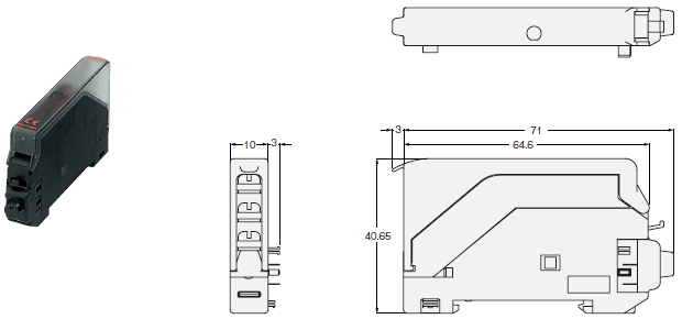 E3X-DRT21 / SRT21 / CIF11 外觀尺寸 7