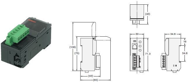 E3X-DRT21 / SRT21 / CIF11 外觀尺寸 3