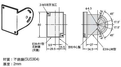 E39-L / -S / -R 外觀尺寸 22 