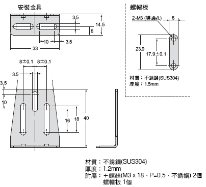 E39-L / -S / -R 外觀尺寸 46 