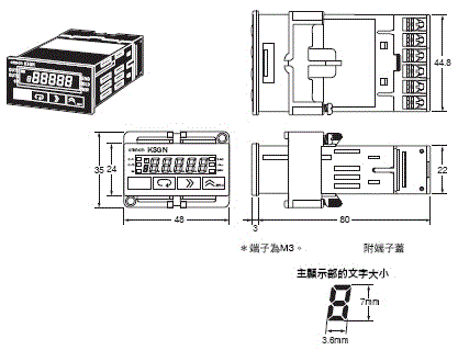 K3GN 外觀尺寸 1