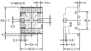 P2RFZ / P2RF, P2R, P7TF, PYFZ / PYF, PTFZ / PTF, PYD, PT, P7LF, PF, P2CF, PFA, P3G / P3GA, PL 外觀尺寸 80 