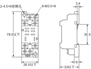 P2RFZ / P2RF, P2R, P7TF, PYFZ / PYF, PTFZ / PTF, PYD, PT, P7LF, PF, P2CF, PFA, P3G / P3GA, PL 外觀尺寸 56 