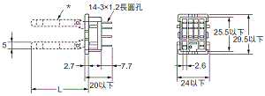 P2RFZ / P2RF, P2R, P7TF, PYFZ / PYF, PTFZ / PTF, PYD, PT, P7LF, PF, P2CF, PFA, P3G / P3GA, PL 外觀尺寸 48