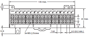 G70D-VSOC16 / VFOM16 外觀尺寸 3 