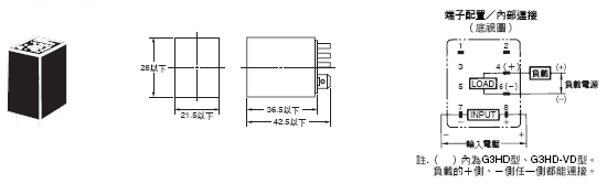 G3H / G3HD 外觀尺寸 3 